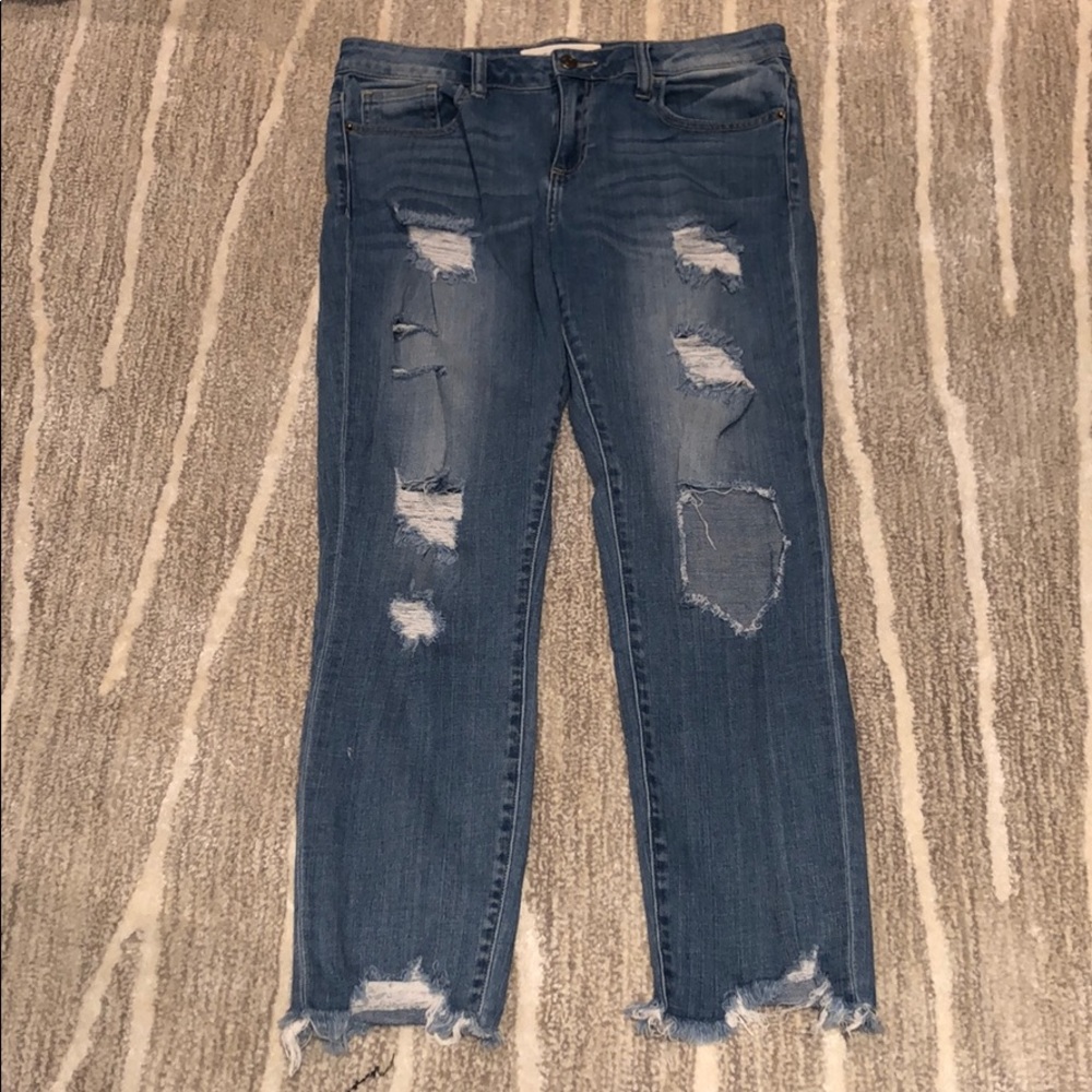 Light blue ripped jeans - worn once!